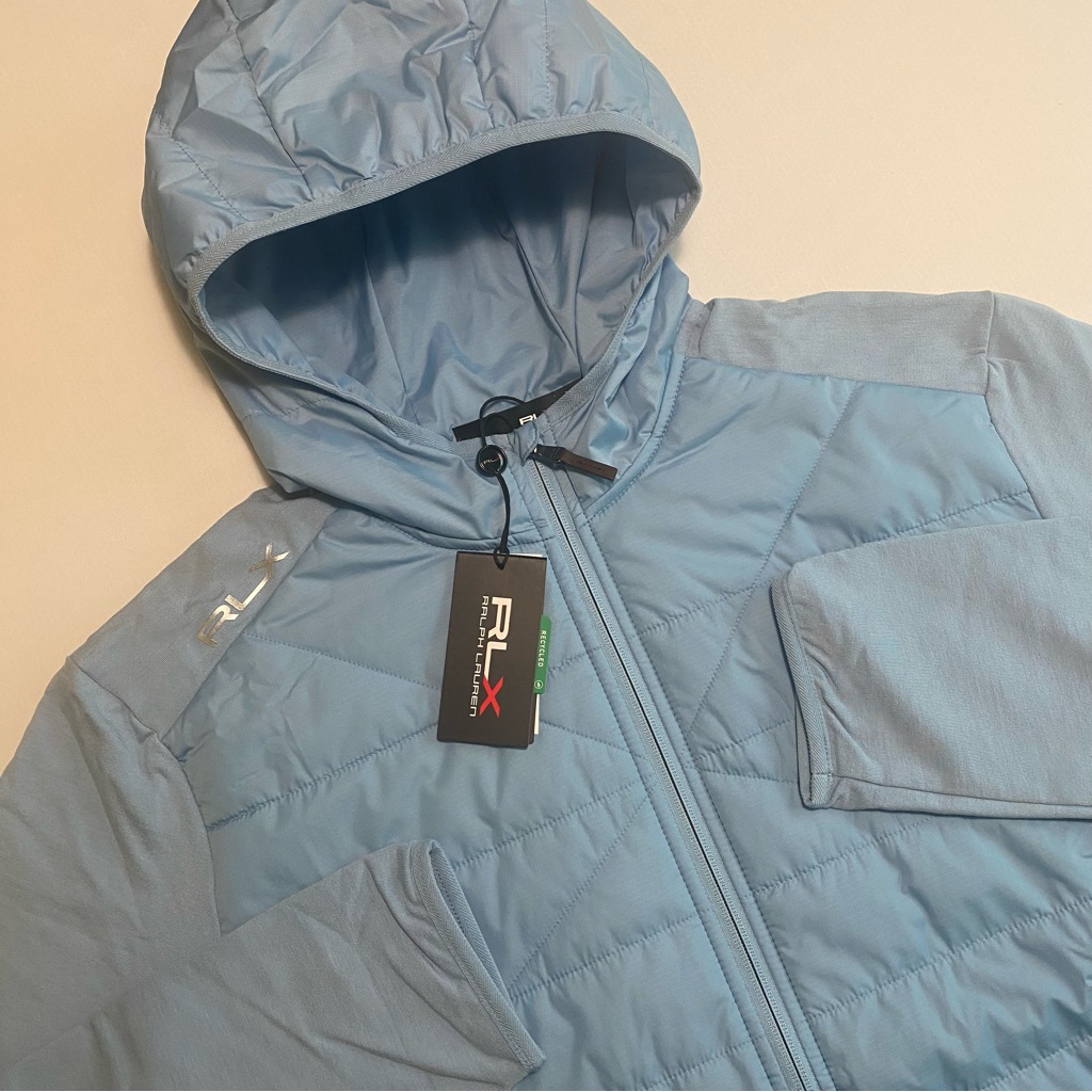 Rlx Hybrid Wool Blend Jacket Men Xl Quilted Lightweight Stretch Golf Full Zip